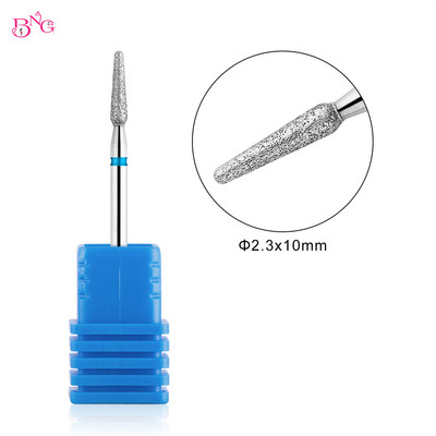 BNG Spear dijamantno svrdlo za nokte 3/32" rotirajući rezač čičaka Rezači za manikuru Dodatak za bušilice Alat za uljepšavanje zanoktica