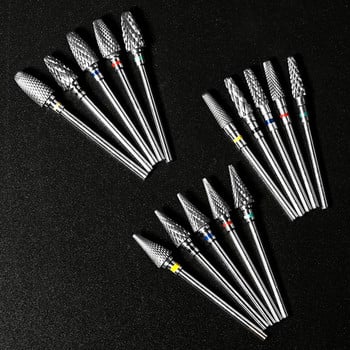 Свредла за нокти с размер C/F/M/XC/XF Професионални бита за пила за нокти от волфрам Свредло за акрилни нокти Инструменти за премахване