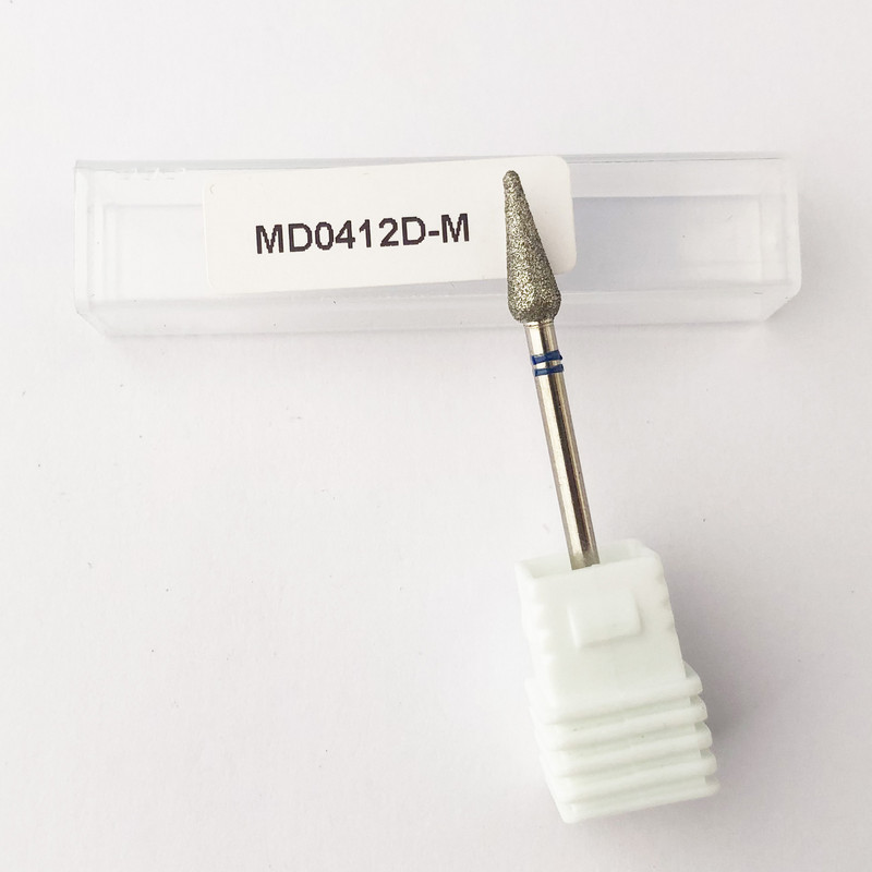 Dijamantna svrdla za nokte Savjeti za brusilicu za njegu stopala Srednje zrnate jagode Konusni oblik 4,0 mm za rad na noktima i žuljevima