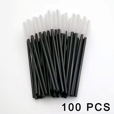 5/50/100 vnt. Blakstienų šepetėlis Priauginimas Vienkartinės blakstienos Makiažo šepetėliai Antakių tušas lazdelė Aplikatorius lankstus gali sulenkti