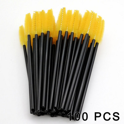 5/50/100 vnt. Blakstienų šepetėlis Priauginimas Vienkartinės blakstienos Makiažo šepetėliai Antakių tušas lazdelė Aplikatorius lankstus gali sulenkti