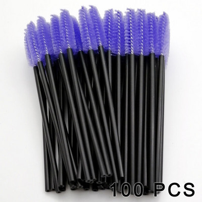 5/50/100 vnt. Blakstienų šepetėlis Priauginimas Vienkartinės blakstienos Makiažo šepetėliai Antakių tušas lazdelė Aplikatorius lankstus gali sulenkti