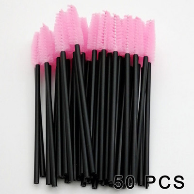 5/50/100 vnt. Blakstienų šepetėlis Priauginimas Vienkartinės blakstienos Makiažo šepetėliai Antakių tušas lazdelė Aplikatorius lankstus gali sulenkti