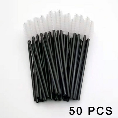 5/50/100 vnt. Blakstienų šepetėlis Priauginimas Vienkartinės blakstienos Makiažo šepetėliai Antakių tušas lazdelė Aplikatorius lankstus gali sulenkti