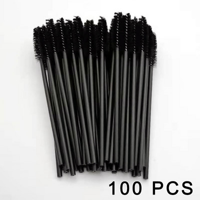 5/50/100 vnt. Blakstienų šepetėlis Priauginimas Vienkartinės blakstienos Makiažo šepetėliai Antakių tušas lazdelė Aplikatorius lankstus gali sulenkti