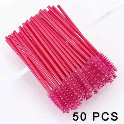 5/50/100 vnt. Blakstienų šepetėlis Priauginimas Vienkartinės blakstienos Makiažo šepetėliai Antakių tušas lazdelė Aplikatorius lankstus gali sulenkti