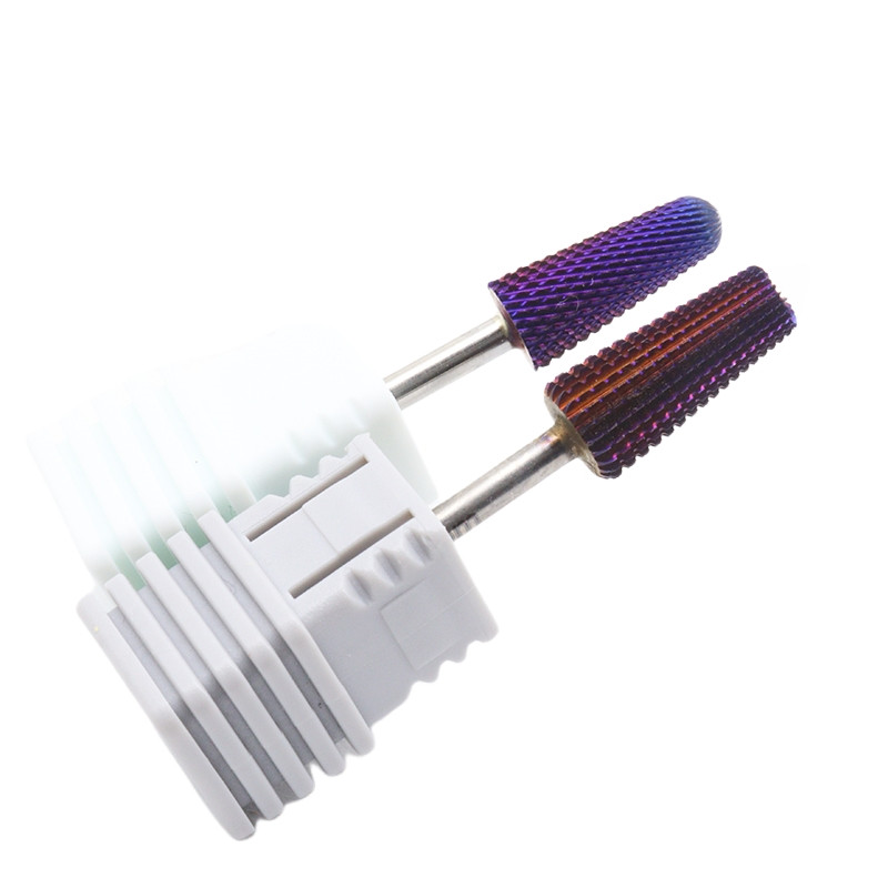 Purpursarkani 2 Way 5 IN 1 karbīda daudzfunkciju apaļie volframa karbīda naglu frēzēšanas urbji Divkāršai lietošanai