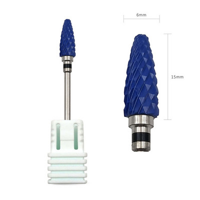 5 krāsu nagu urbis 3/32 collu rotējošie keramikas ložu uzgaļi manikīram urbjmašīnas piederumi manikīra griezēji frēzēšanas instrumenti