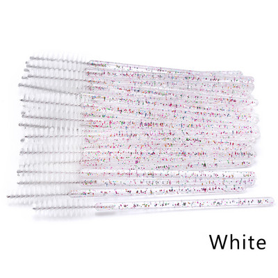 Skropstu pieaudzēšanas vienreizējās lietošanas kristāla uzacu birste Skropstu tušu nūjiņas Aplikators Skropstu kosmētiskās birstes Skaistuma aplauzuma rīks