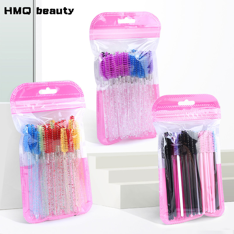 Skropstu pieaudzēšanas vienreizējās lietošanas kristāla uzacu birste Skropstu tušu nūjiņas Aplikators Skropstu kosmētiskās birstes Skaistuma aplauzuma rīks