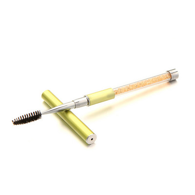 Perie pentru gene pentru unghii, 10 culori, portabilă, cu capac, tijă cu stras, perie pentru gene, perie pentru sprâncene, pieptene în spirală pentru gene