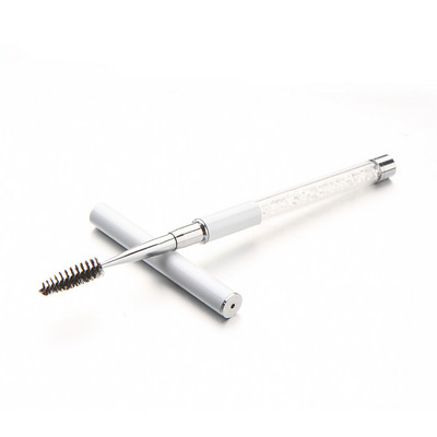 Perie pentru gene pentru unghii, 10 culori, portabilă, cu capac, tijă cu stras, perie pentru gene, perie pentru sprâncene, pieptene în spirală pentru gene