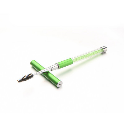 Perie pentru gene pentru unghii, 10 culori, portabilă, cu capac, tijă cu stras, perie pentru gene, perie pentru sprâncene, pieptene în spirală pentru gene