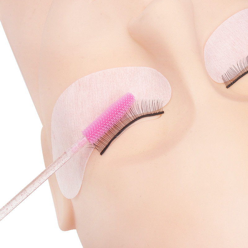 50gab Vienreizējās skropstu birstītes silīcija mikrobirstīte Ķemmes kristāls Rokturis Skropstu tuša Nūjiņas grima rīks Uzacu skropstu pieaudzēšanas birste