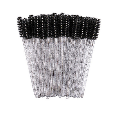 50gab Skropstu birstīšu pieaudzēšana vienreizējās lietošanas skropstas grima birstes uzacu skropstu tušas zizlis aplikators elastīgs var saliekt