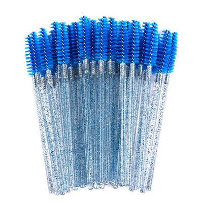 50gab Skropstu birstīšu pieaudzēšana vienreizējās lietošanas skropstas grima birstes uzacu skropstu tušas zizlis aplikators elastīgs var saliekt