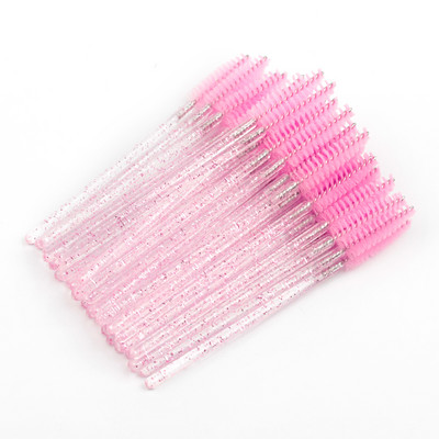 5/50 gab. Vienreizējās skropstu birstes grima sintētiskās šķiedras Skropstas Kosmētiskā birstīte Maquiagem aplauzuma birstes Instrumenti suku komplekts