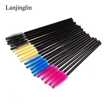 5/25/50Pcs Make up Brushes Eye lashes Μάσκαρα μίας χρήσης Ραβδί Εφαρμογής Eye lashes Cosmetic Brush Maquiagem For Makeup Tools