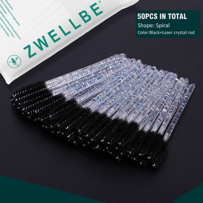 100/20 vienreizējās lietošanas skropstu tušu nūjiņas aplikators skropstu birstītes skropstu pieaudzēšanai, uzacu un kosmētikas kristāliska kosmētika