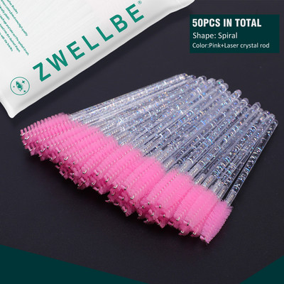 100/20 vienreizējās lietošanas skropstu tušu nūjiņas aplikators skropstu birstītes skropstu pieaudzēšanai, uzacu un kosmētikas kristāliska kosmētika