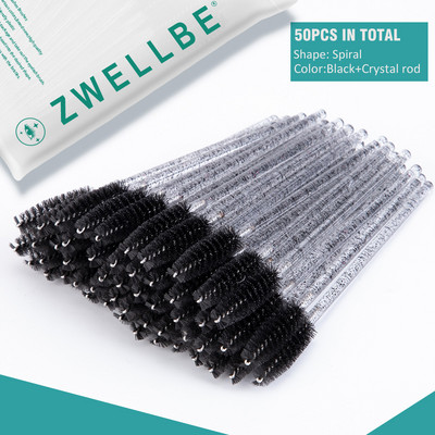 100/20 vienreizējās lietošanas skropstu tušu nūjiņas aplikators skropstu birstītes skropstu pieaudzēšanai, uzacu un kosmētikas kristāliska kosmētika