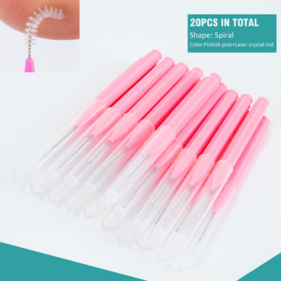 100/20 vienreizējās lietošanas skropstu tušu nūjiņas aplikators skropstu birstītes skropstu pieaudzēšanai, uzacu un kosmētikas kristāliska kosmētika