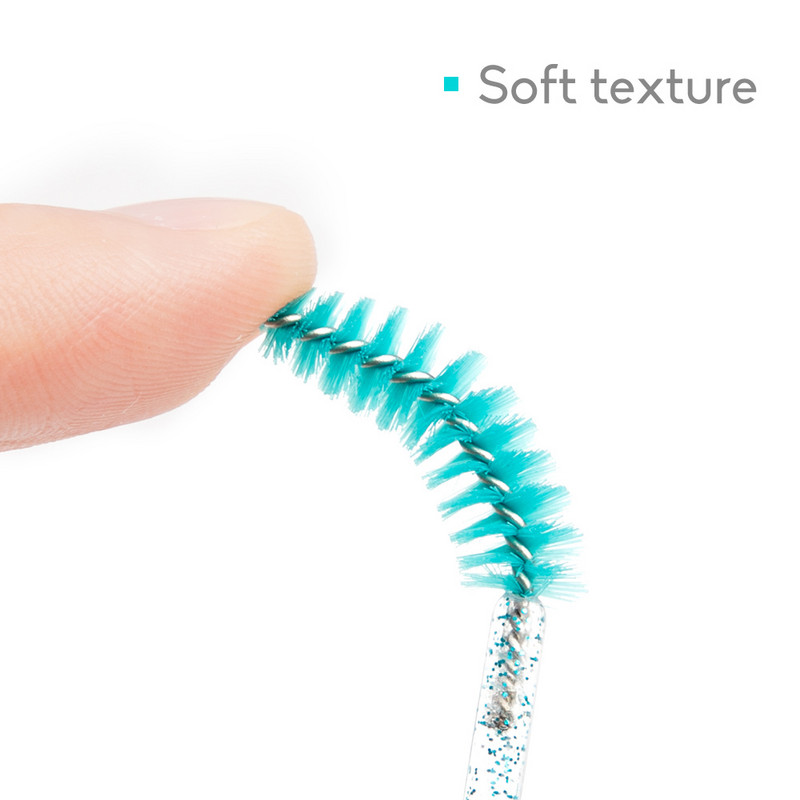 100/20 vienreizējās lietošanas skropstu tušu nūjiņas aplikators skropstu birstītes skropstu pieaudzēšanai, uzacu un kosmētikas kristāliska kosmētika