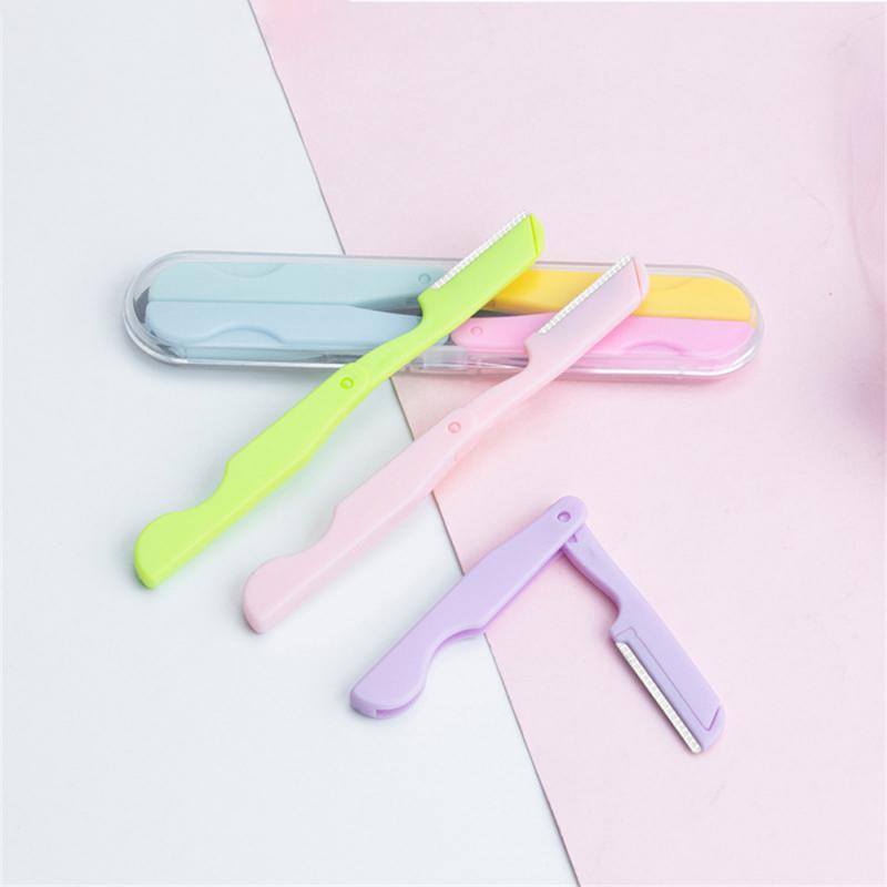 Novi mini nož za obrve s makro oštricom, lak za nošenje, sklopivi strugač za obrve na uvlačenje za početnike, sklopivi nož za obrve