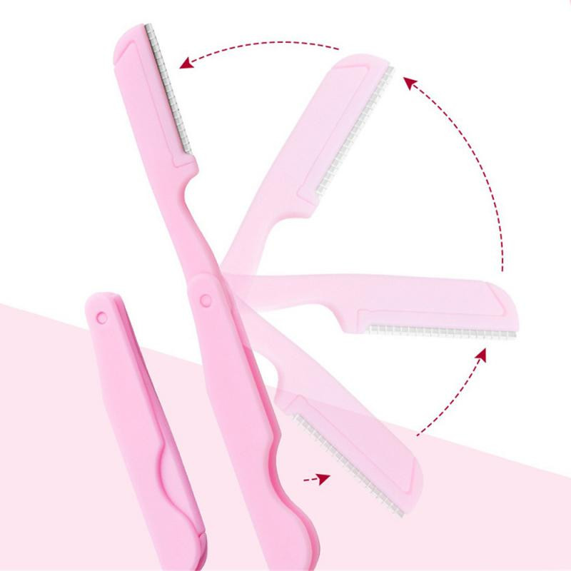 Novi mini nož za obrve s makro oštricom, lak za nošenje, sklopivi strugač za obrve na uvlačenje za početnike, sklopivi nož za obrve