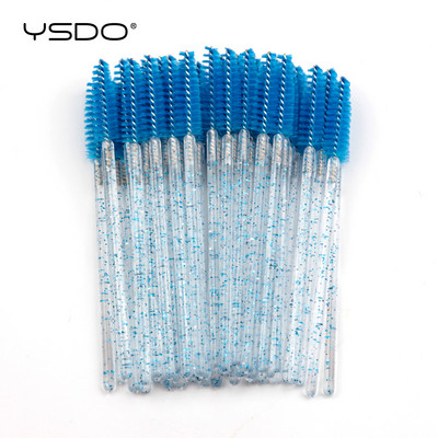 5/50 gab. Vienreizējās lietošanas kristāla skropstu birstīte Skropstu tušu nūjiņas Aplikators Pagarinātās Skropstas Lūpu Birstes Profesionāls kosmētikas skaistumkopšanas rīks