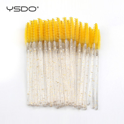 5/50 gab. Vienreizējās lietošanas kristāla skropstu birstīte Skropstu tušu nūjiņas Aplikators Pagarinātās Skropstas Lūpu Birstes Profesionāls kosmētikas skaistumkopšanas rīks