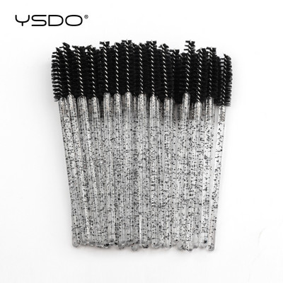 5/50 gab. Vienreizējās lietošanas kristāla skropstu birstīte Skropstu tušu nūjiņas Aplikators Pagarinātās Skropstas Lūpu Birstes Profesionāls kosmētikas skaistumkopšanas rīks