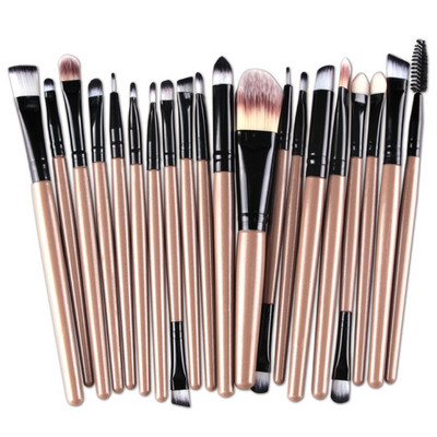 20 GAB grima otu komplekts Acu ēnu otu komplekts Foundation Brush Beauty Tools Super mīkstas mākslīgās šķiedras Pilns komplekts