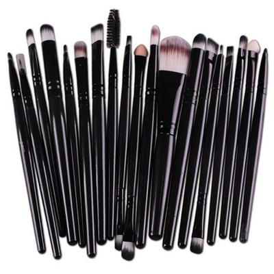 20 GAB grima otu komplekts Acu ēnu otu komplekts Foundation Brush Beauty Tools Super mīkstas mākslīgās šķiedras Pilns komplekts