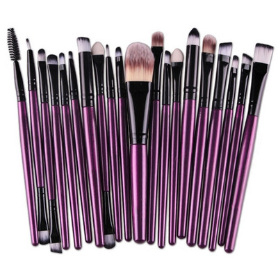 20 GAB grima otu komplekts Acu ēnu otu komplekts Foundation Brush Beauty Tools Super mīkstas mākslīgās šķiedras Pilns komplekts