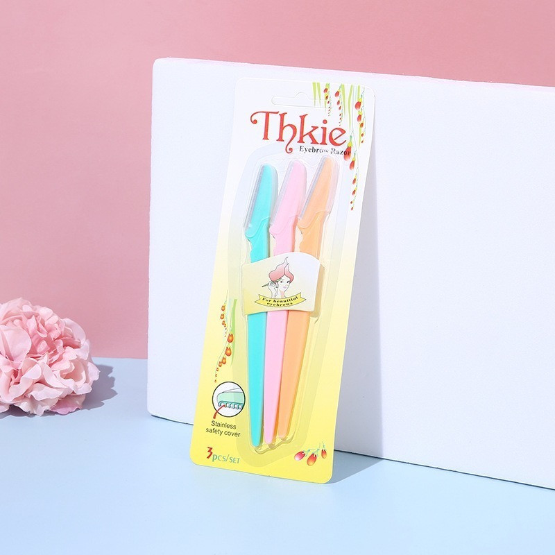 3Gb uzacu trimmera asmeņu skuveklis pārnēsājams sejas skuveklis Acu uzacu epilācija matiņu noņemšanai griezēji drošības sieviešu grima rīki