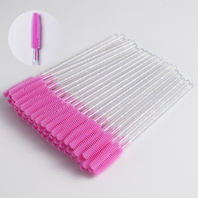 50 kosmētiskas mākslīgās skropstas Silikona skropstu birste, kas atkārtota daudzas reizes sievietēm skropstu pagarināšanai, profesionāls skaistumkopšanas rīks