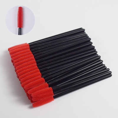 50 kosmētiskas mākslīgās skropstas Silikona skropstu birste, kas atkārtota daudzas reizes sievietēm skropstu pagarināšanai, profesionāls skaistumkopšanas rīks