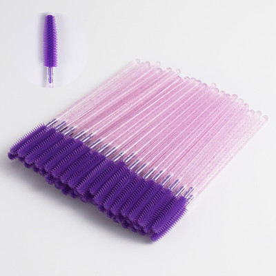 50 kosmētiskas mākslīgās skropstas Silikona skropstu birste, kas atkārtota daudzas reizes sievietēm skropstu pagarināšanai, profesionāls skaistumkopšanas rīks