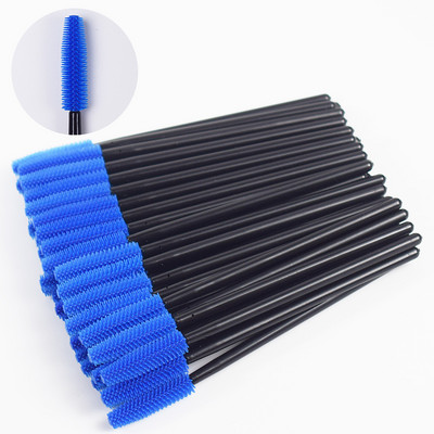 50 kosmētiskas mākslīgās skropstas Silikona skropstu birste, kas atkārtota daudzas reizes sievietēm skropstu pagarināšanai, profesionāls skaistumkopšanas rīks