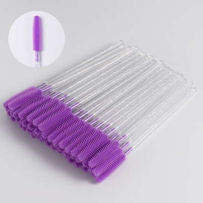 50 kosmētiskas mākslīgās skropstas Silikona skropstu birste, kas atkārtota daudzas reizes sievietēm skropstu pagarināšanai, profesionāls skaistumkopšanas rīks