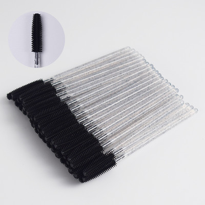 50 kosmētiskas mākslīgās skropstas Silikona skropstu birste, kas atkārtota daudzas reizes sievietēm skropstu pagarināšanai, profesionāls skaistumkopšanas rīks