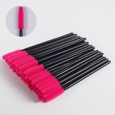 50 kosmētiskas mākslīgās skropstas Silikona skropstu birste, kas atkārtota daudzas reizes sievietēm skropstu pagarināšanai, profesionāls skaistumkopšanas rīks
