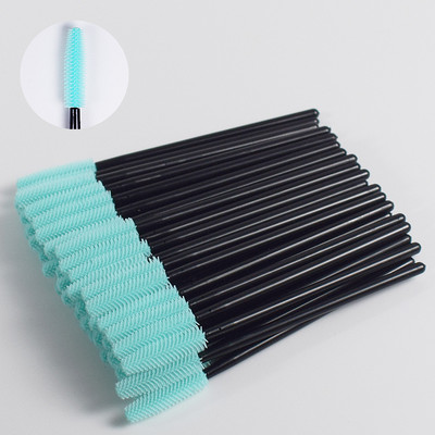 50 kosmētiskas mākslīgās skropstas Silikona skropstu birste, kas atkārtota daudzas reizes sievietēm skropstu pagarināšanai, profesionāls skaistumkopšanas rīks