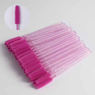 50 kosmētiskas mākslīgās skropstas Silikona skropstu birste, kas atkārtota daudzas reizes sievietēm skropstu pagarināšanai, profesionāls skaistumkopšanas rīks