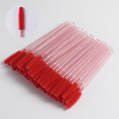 50 kosmētiskas mākslīgās skropstas Silikona skropstu birste, kas atkārtota daudzas reizes sievietēm skropstu pagarināšanai, profesionāls skaistumkopšanas rīks