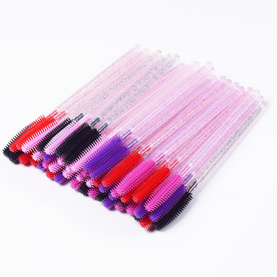 50 kosmētiskas mākslīgās skropstas Silikona skropstu birste, kas atkārtota daudzas reizes sievietēm skropstu pagarināšanai, profesionāls skaistumkopšanas rīks