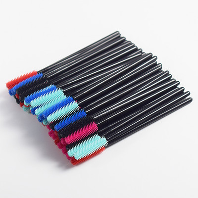 50 kosmētiskas mākslīgās skropstas Silikona skropstu birste, kas atkārtota daudzas reizes sievietēm skropstu pagarināšanai, profesionāls skaistumkopšanas rīks