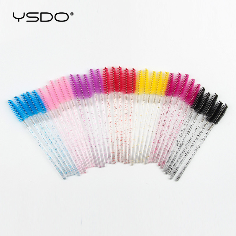 YSDO visokokvalitetni jednokratni 5-50 kom kristalni četkice za šminkanje trepavica dijamantne drške maskara štapići alati za produžavanje trepavica