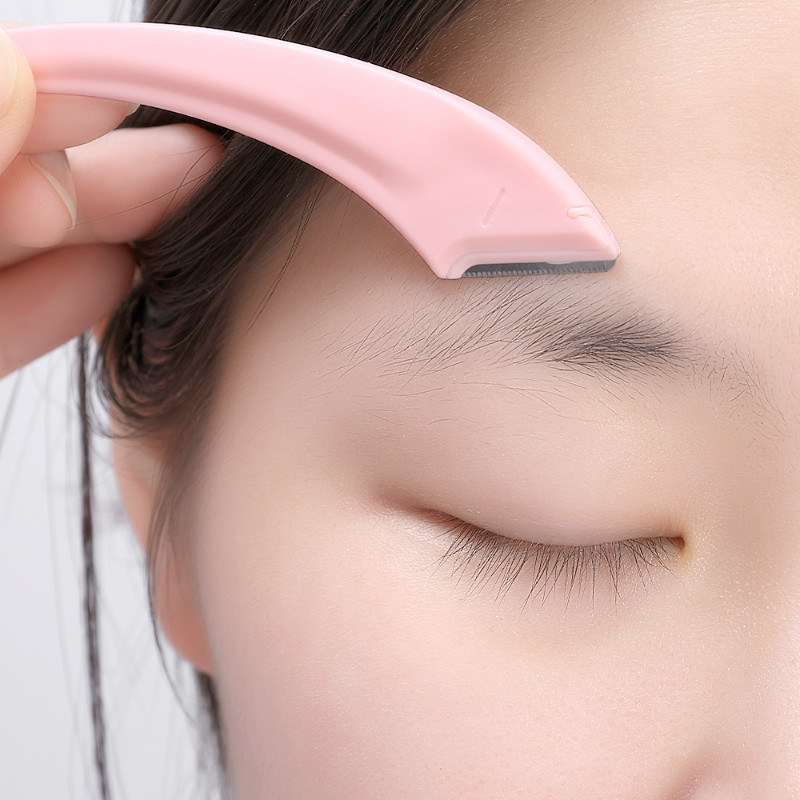 Set trimera za obrve od 2 kom. Prijenosne škare za obrve od nehrđajućeg čelika s češljem Nož za obrve Brijač za uklanjanje dlačica Alati za šminkanje